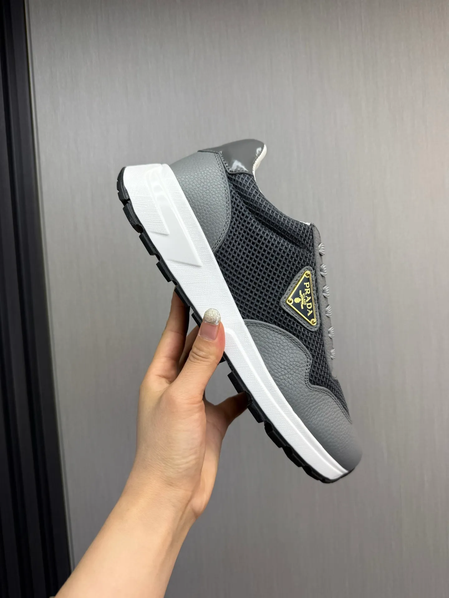 Men's shoes 💰780💰 [PRADA] Men's shoes are popular in the counter, official website synchronization, 1 high-quality shipment ✔️Original cowhide stitching breathable mesh + cowhide lining, 1🆚1 replica, original original bottom, 38-45 (38.45 custom-made, non-refundable)